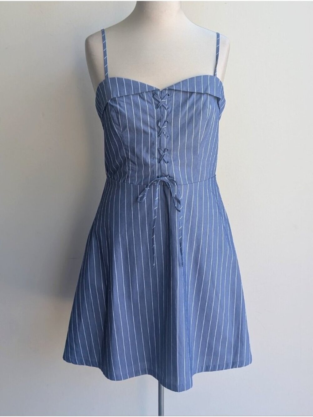 NWT Dynamite Blue Striped A-Line Sundress